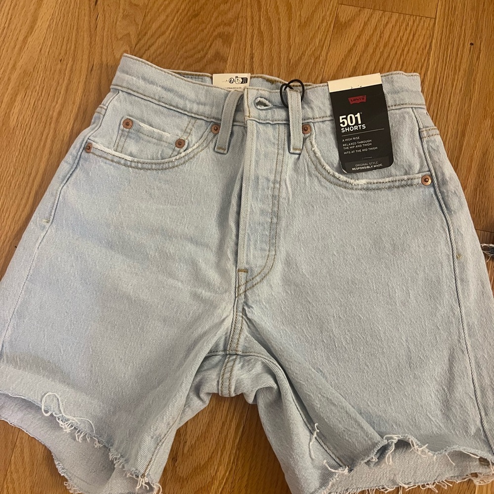 Levi's Light Blue Denim Shorts